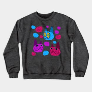 Fuzzy Cats Triple Trouble Crewneck Sweatshirt